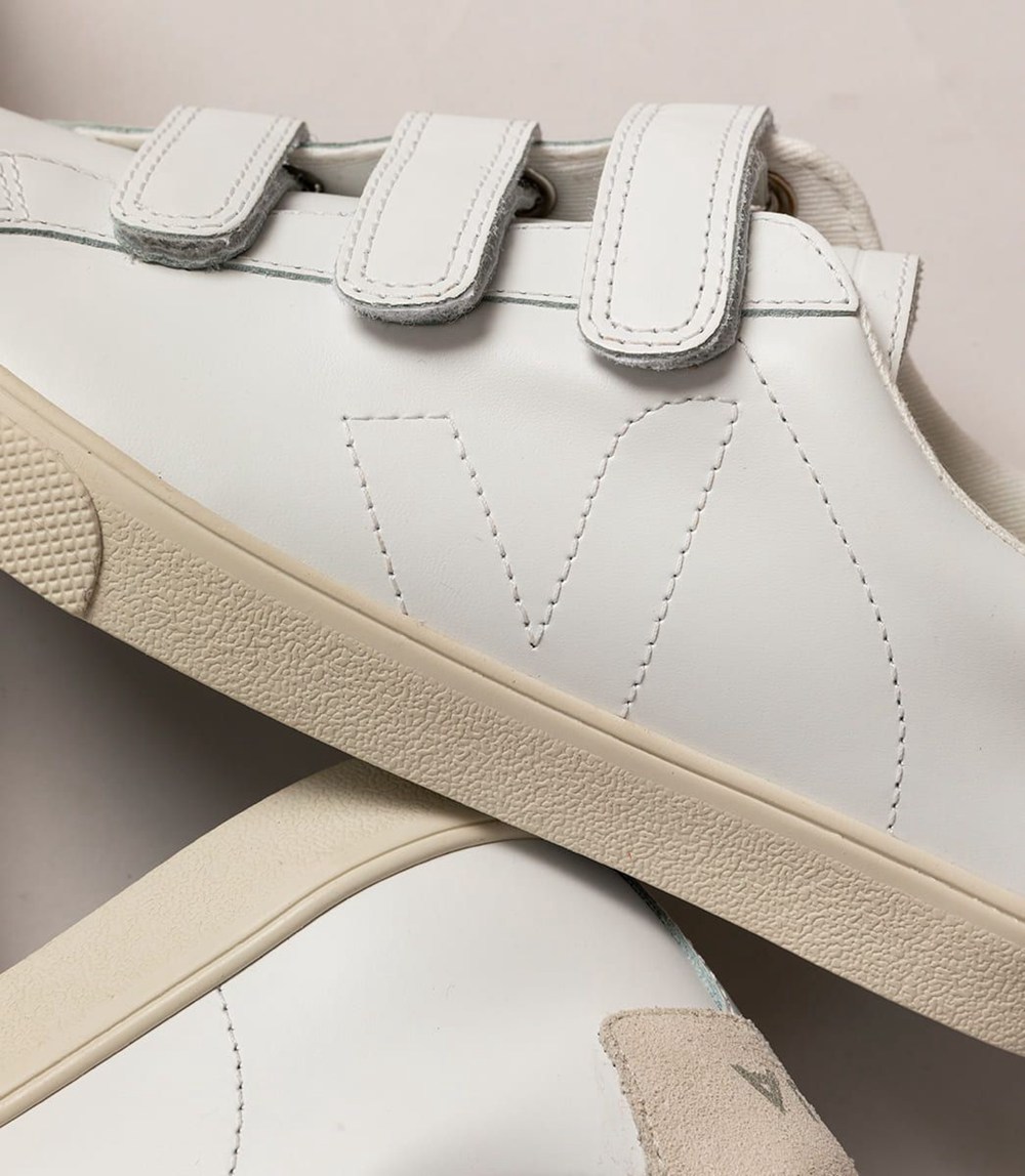 Veja Sneakers Dam - 3-Lock Läder - Vita - 967502-HGE